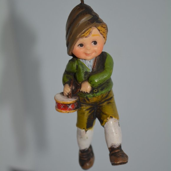 Hallmark Tree Trimmer Drummer Boy Christmas Figurine Ornament 1975 MCM 3" VTG - Picture 1 of 8